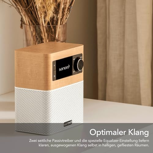 sonoro Stream Internetradio (UKW, Bluetooth, DAB, Spotify, Amazon, Deezer, spritzwassergeschützt)...