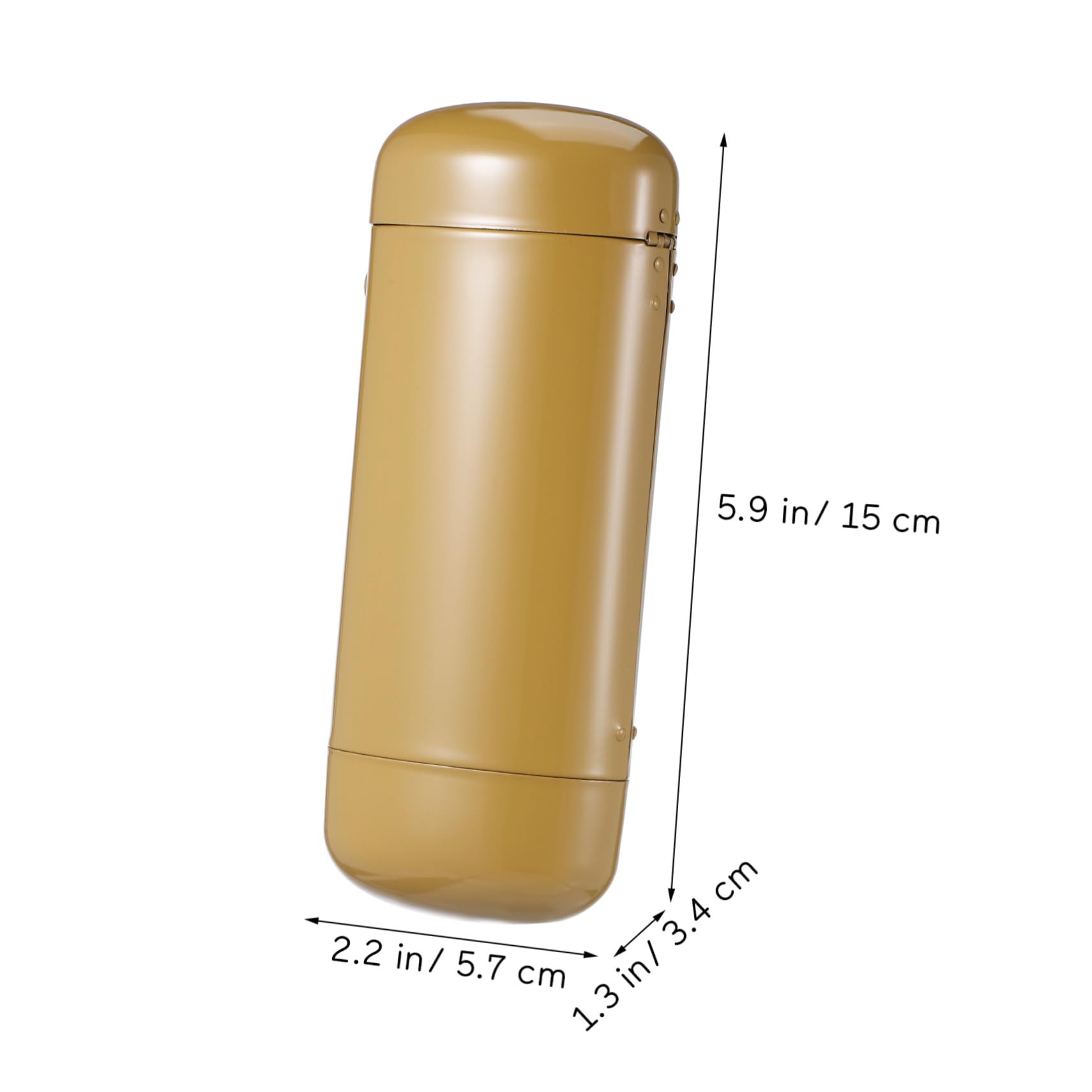 VALICLUD Custodia Rigida per Occhiali Slim in Metallo Beige | Profilo Elegante e Compatto, Uso Versatile, Protezione Leggera per Uomini e Donne