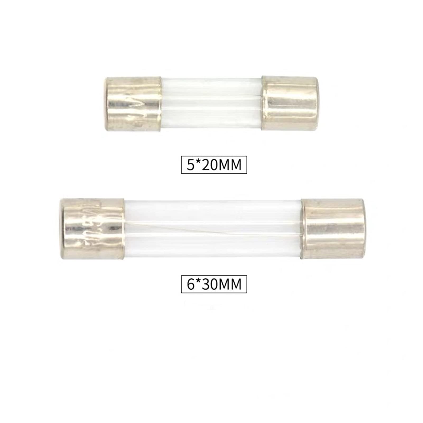 Szybki bezpiecznik szklany, 10 sztuk/zapasowy ładunek 5x20 6x30mm 250 V 0,2A-30A(5x20,5A)