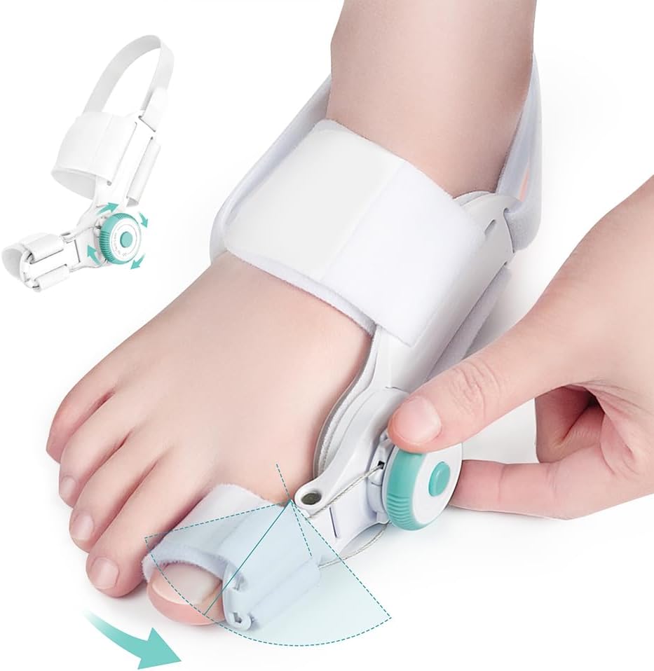 Bunion Corrector for Women Men Big Toe, Knob Bunion Brace for Bunion Relief,Toe Splint Straightener with Anti-slip Heel Strap (1PC)