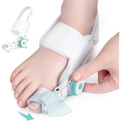 Bunion Corrector for Women Men Big Toe, Adjustable Knob Bunion Splint for Bunion Relief, Orthopedic Toe Straightener with Anti-slip Heel Strap, Suitable for Left and Right Feet (1PC)