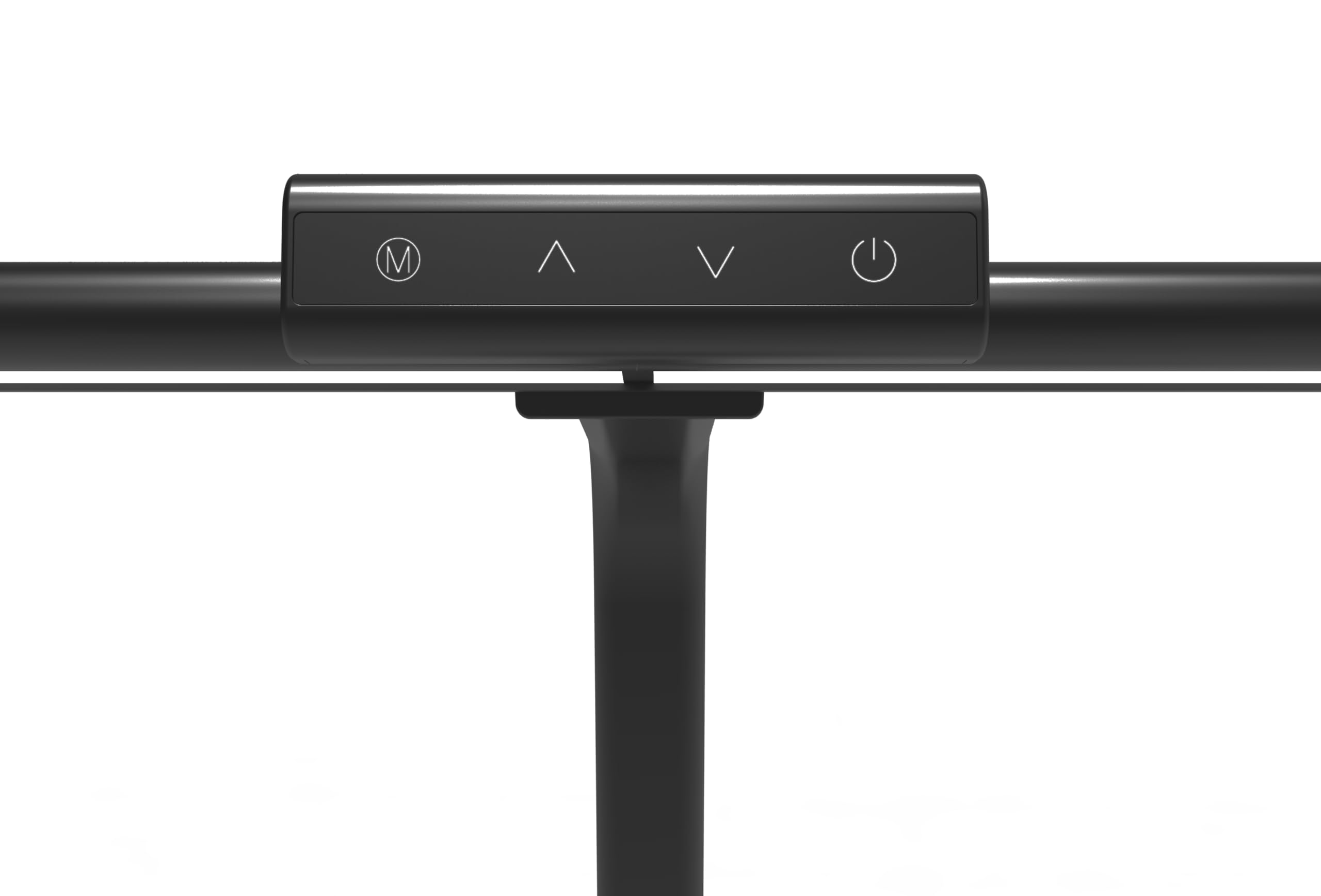 Unilux Strata base LED Schreibtisch-Leuchte dimbar, 66cm breit, Memory-Funktion für Lichtstärke und Farbtemperatur mit 4 TIMER-Funktionen, inkl. Fernbedienung, 2235 lm, schwarz