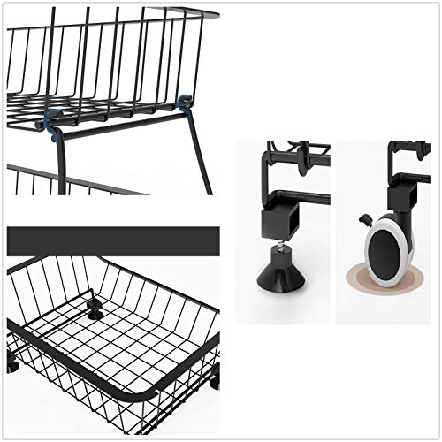 Tristonsong Fruit Storage Basket, 6 Tier Rolling Stackable Vegetable Fruit Basket Utility Cart Rack, Storage Organizer Bin For Kitchen, Pantry Closet, Bedroom, Bathroom-6 Tier #TOP5