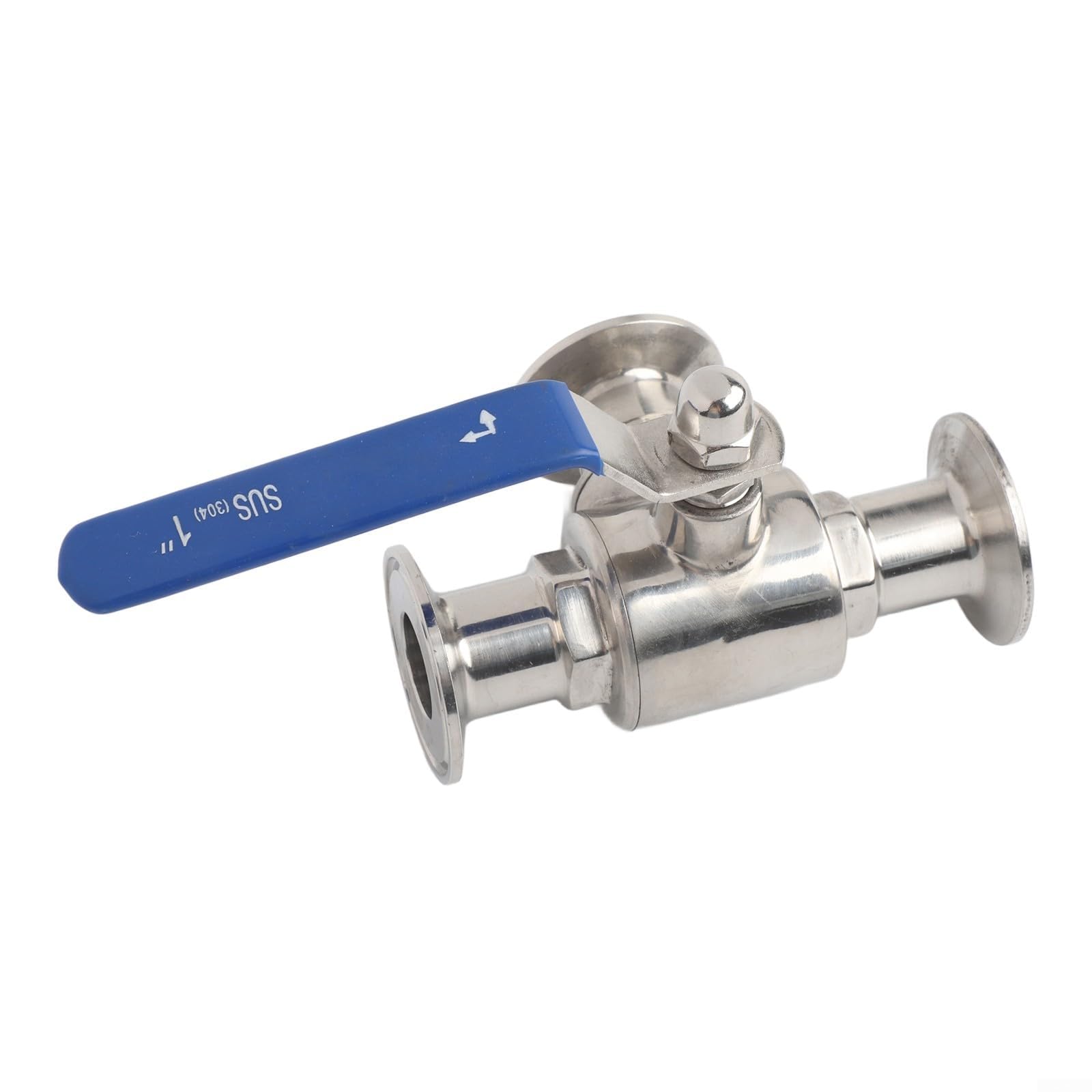 Valvola a sfera sanitaria da 1 pollice Tri Clamp a 3 vie L-Port Acciaio inossidabile Valvola a sfera in acciaio inossidabile 1 pollice Tri Clamp Passaggio completo Valvola a sfera a 3 vie 1 pollice
