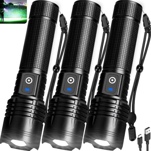 Lampe de poche portable haute luminosité 5 modes avec batterie longue durée pour intérieur extérieur