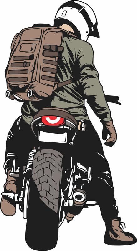 Artistic Decals Bike Wall Sticker for Living Room, Bedroom, Kids Room, Big Size Sticker, 3D Sticker of Royal Enfield, PVC Vinyl Wall Sticker (BIKE-44)