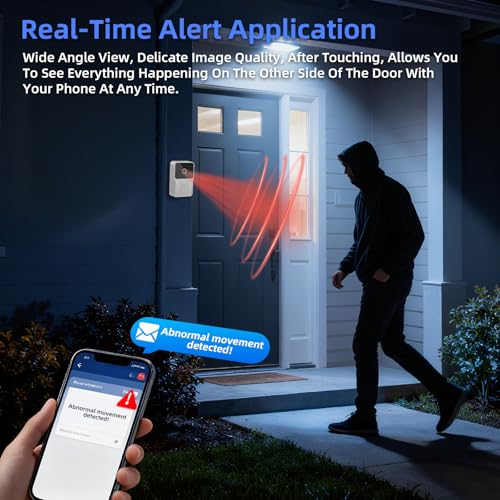 Eirolace Videoportero inalámbrico 1080p con WiFi y aplicación, Timbre Inalámbrico con Cámara, Timbre Exterior con vídeo, Resistente al Agua IP65, Audio de 2 Vías, visión Nocturna, Solo WiFi 2.4G - imagen 8