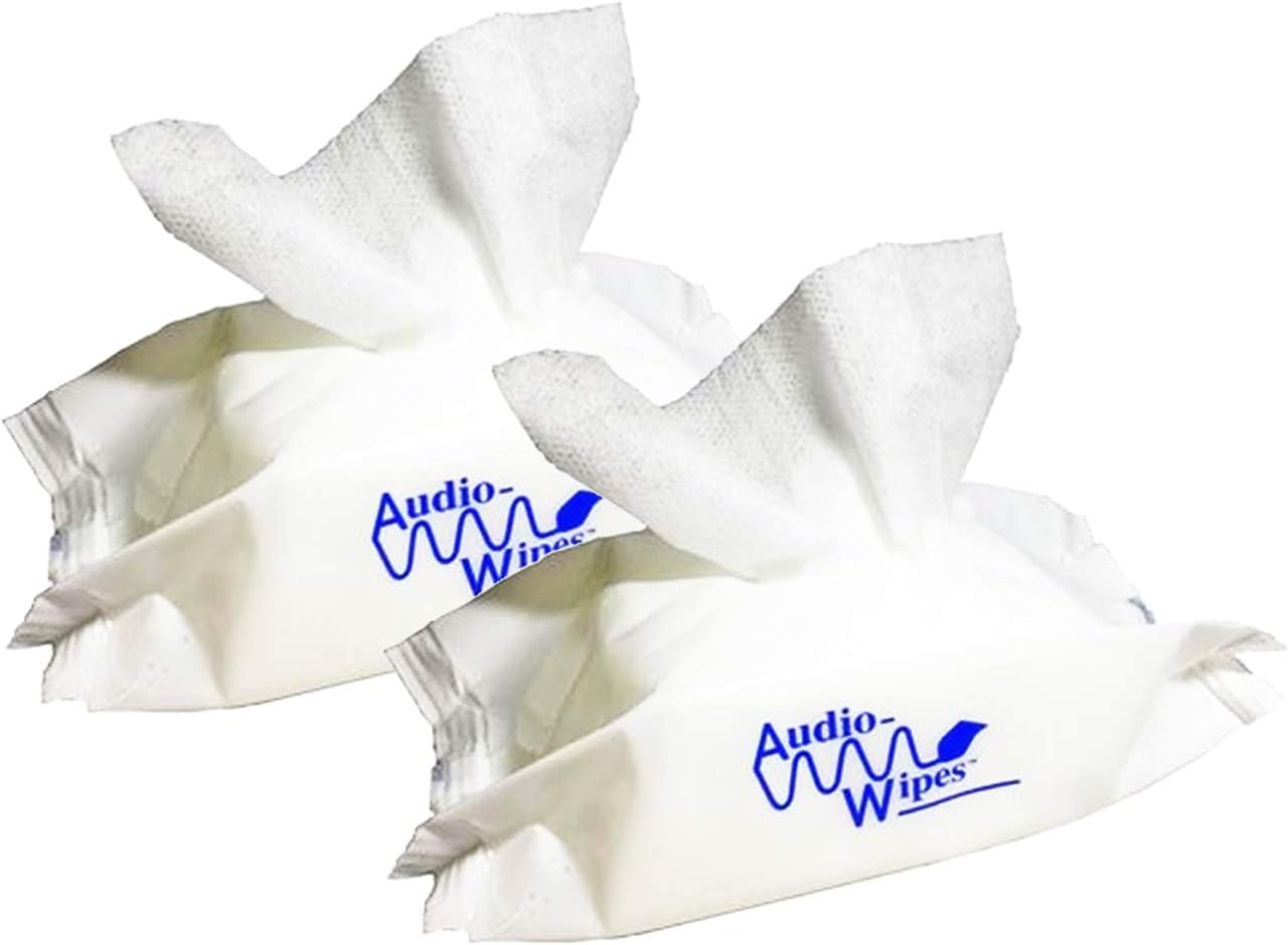Audiologist's Choice Audiowipes Towelettes Portable Pouch with pack of two