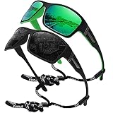 STORYCOAST Polarized Sports Sunglasses for Men Women Unbreakable Frame Cycling Fishing Driving 2Pack...