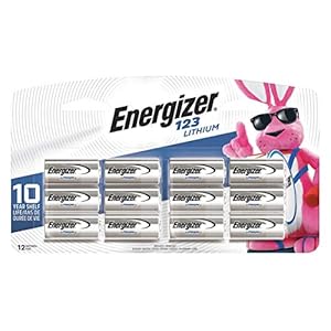 Energizer 123 Lithium Photo Battery, 12 Batteries, 1-Pack