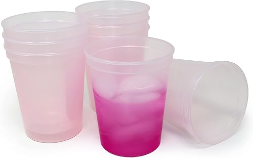 Miniatura 10 de Rolling Sands Vasos de plástico reutilizables para estadio de 16 onzas, paquete de 8, fabricados en Estados Unidos, sin BPA, aptos para