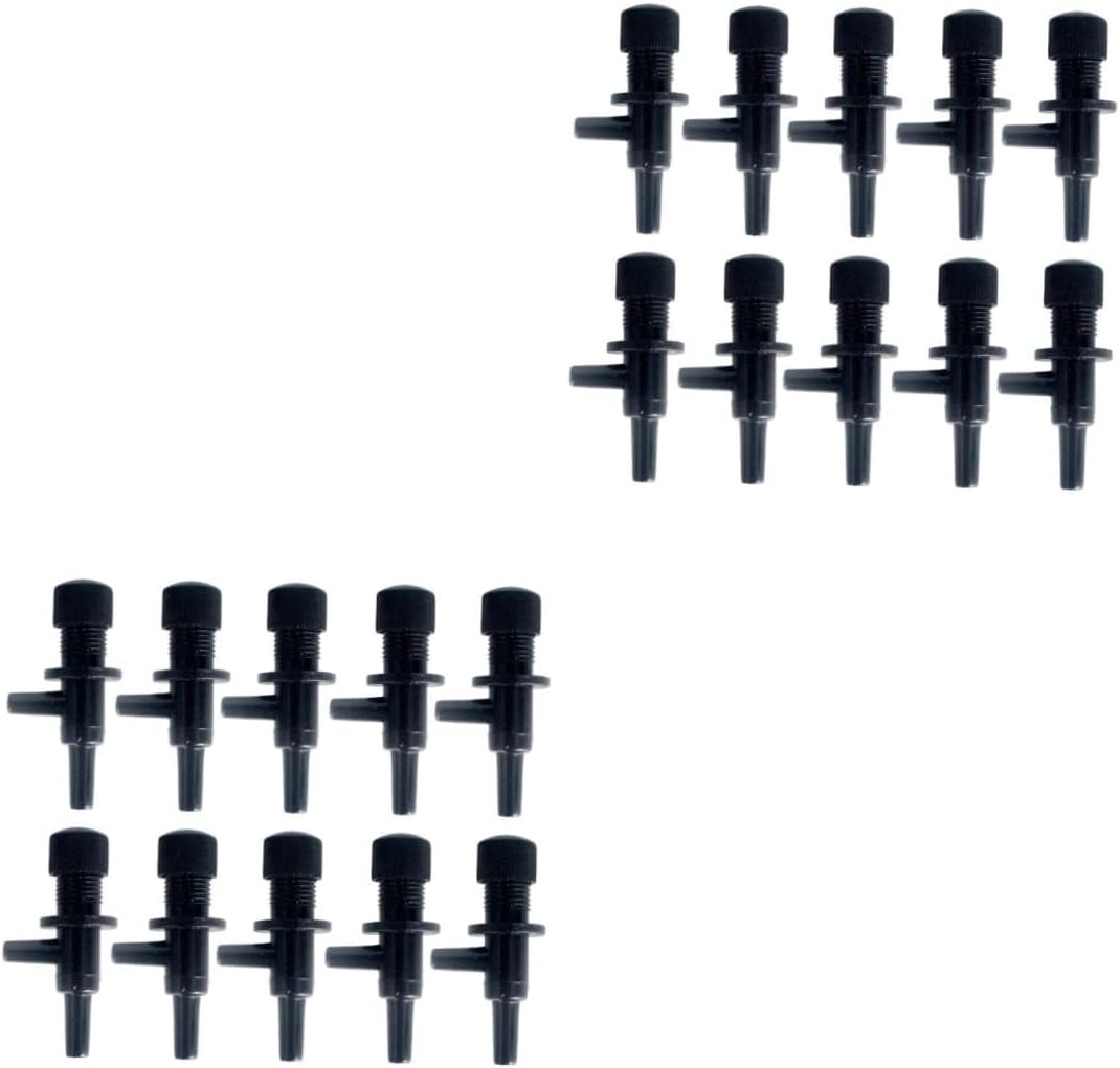 MAGICLULU 20pcs Aquarium Oxygen Pump Accessories Fish Tank Oxygen Valve for Efficient Air Easy Installation Suitable for Freshwater and Aquariums Black