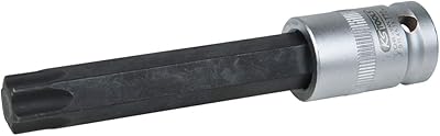KS TOOLS 1/2â€ bit Socket for TX Screws, T70, Length 120 mm, Phosphate Finish, one Size, Clear