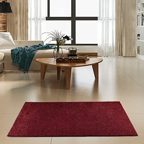 Modern Indoor/Outdoor Commercial Solid Color Rug - Burgundy, 3 x 8 Feet, Runner, Pet and Kids Friendly Rug. Made in USA, Area Rugs Great for Kids, Pets, Event, Wedding by Furnish my Place - Image 2