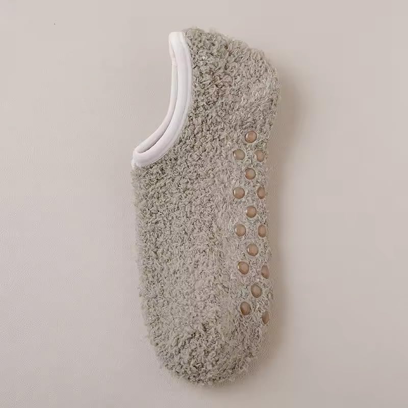 Winter Warm Fleece Slipper Socks for Women | Ultra‑Soft Fuzzy Cozy with Non‑Slip Grips Bed Socks | Thick Plush Thermal Home Sock for All Weather | Plush Indoor Lounge Socks [ 1-Pair ]-image-37
