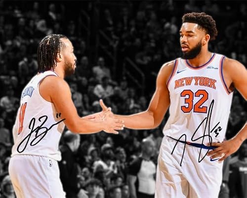 Jalen Brunson and Karl Anthony Towns Signed Print