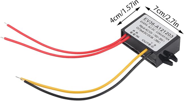 AC10-28V DC12V, AC to DC Rectifier, AC to DC Converter Suitable for Vehicle Screen, Surveillance Camera, Fan, Water Pump, Motor, Router (3A) (1)