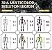 6 Pack T13 Skeleton Action Figure Set each with Scepter & 2 Hand Types, Titan 13 & Dummy 13 Multi-Jointed Movable Small Figure Toy For Kids Adult Boy Christmas Party Gift, DIY Assembly Required