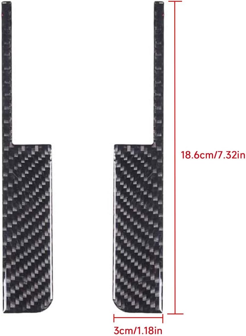 TOYCIDFG Door Emergency Door Lock Switch Button Cover Trim Compatible with Chevrolet Corvette C8 Z06 2020-2025, Carbon Fiber Car Decoration Accessories (Black)