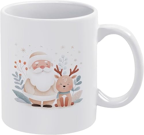 Miniatura 9 de Taza roja vintage con árbol de Navidad, tazas para café de cerámica con texto en inglés "Merry Christmas Tree Truck", regalos para el día