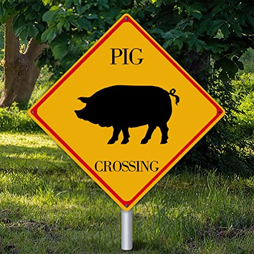 Plaque en métal pour sécuriser les passages d'animaux signalisation cochon