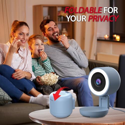 Energizer Smart 2K Wired Indoor Camera with Light for Night Vision, 5GHz & 2.4GHz Wi-Fi, Foldable for Privacy, Remote Access, 130° Wide Angle, Recording, Instant Motion Alerts, Two-Way Audio (Blue) - image 2