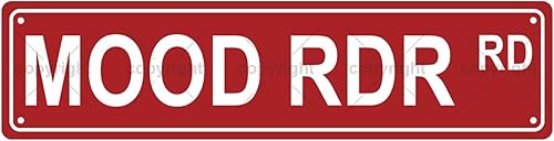 MOOD RDR RD BOOKSHELF Metal Tin Street Sign Bar Cafe Garage Cave Home Room Wall 