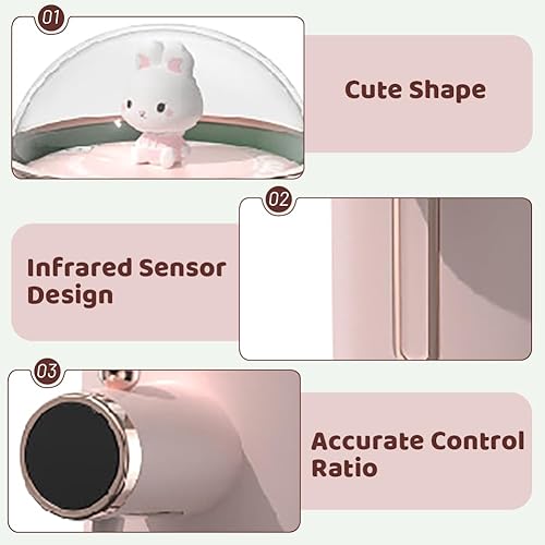 Miniatura 5 de Dispensador automático de jabón de espuma, dispensador de jabón espumoso sin contacto, dispensador de jabón de manos recargable sin contacto con