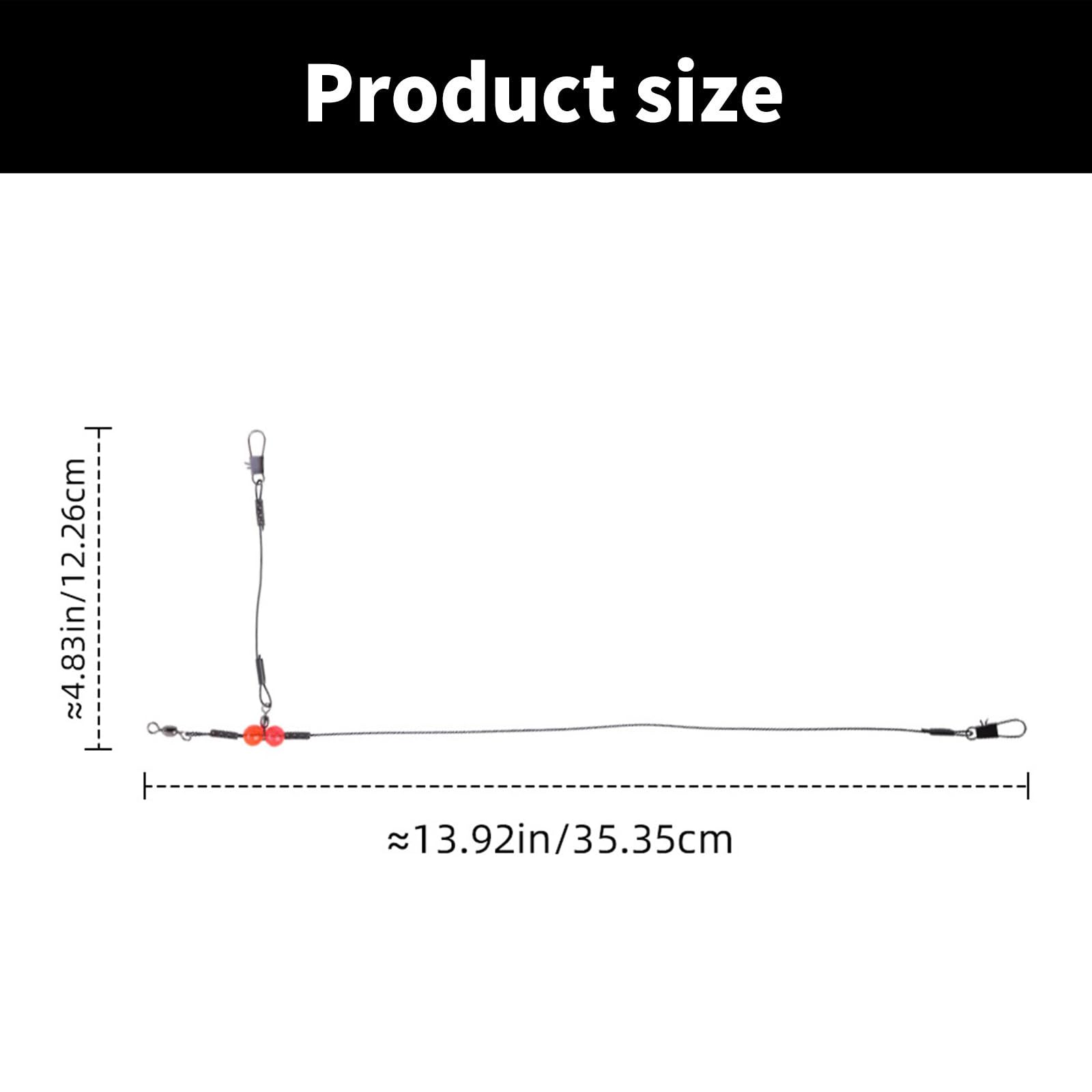 Atibin Leader In Acciaio Inox Per Pesca - Gommino Girello, Lenza D'acqua Dolce E Salata - Alta Resistenza 20-70 Lb (Bianco Nichel)