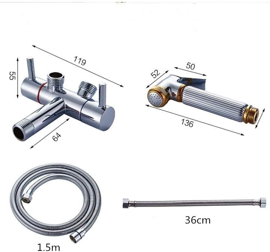 Faucets, Handheld Bidet Shower Set Gold Brass Copper Bidet Sprayer Toilet Bidet Faucet Wash Gun Tap Wall Mounted Gold