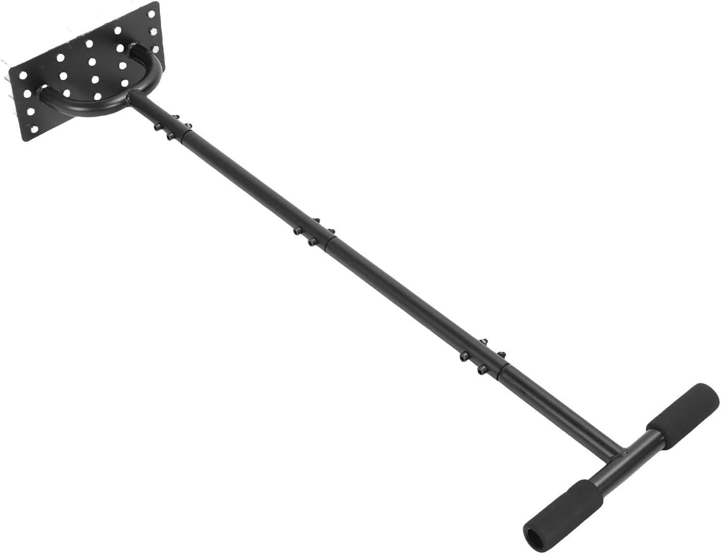 34.6 Inch Extended T Handle Lawn Aerator Spike, 20 Spikes Steel Tool for Yard,Full Steel Structure with Industrial Powder,Comfortable Standing Operation Without Bending