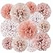 iwlorys ペーパー フラワー セット お花紙 12点 30/25/20CM ポンポン 大 記念日 装飾 誕生日 飾り付け 結婚式 壁飾り ウェディング デコレーション 前撮り アイテム 写真背景 インテリア Bridal Shower