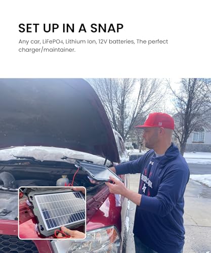 powoxi upgraded 75w-solar-battery-trickle-charger-maintainer-12v portable waterproof solar panel trickle charging kit for car automotive motorcycle boat marine rvtrailer snowmobile etc