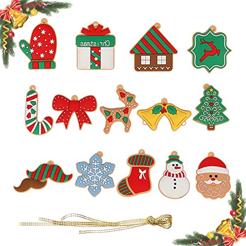 VVEMERK Lot de 11 décorations pour sapin de Noël pour Décorer des Arbres de Noël des Cheminées, des Fenêtres, des Porte-Clés Cover