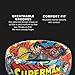 Groove Life DC Comics Classic Superman Silicone Ring - Breathable Rubber Wedding Rings for Men, Lifetime Coverage, Unique Design, Comfort Fit Ring - Size 12