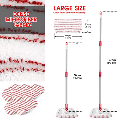 Gadhra Large Microfiber Mop For Floor Cleaning, Professional Dry And Wet Flat Mop With Adjustable Extended Handle, Dust Mop For Hardwood, Laminate, Tile, 1 Cleaning Scraper #TOP1