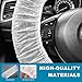 VCYOPN 50 PCS Disposable Steering Wheel Covers, Dustproof Non-Woven Auto Wheel Protector with Elastic Trims, Flexible Steering Wheel Cover for Avoiding Scuffs & Scratches