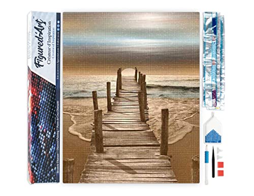 Diamond painting plage pour adulte, le loisir créatif 5D idéal au salon