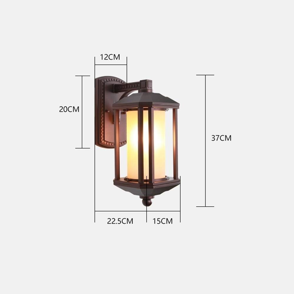 Ściana światło chińskie V-inteage na zewnątrz wodoodporne aluminiowe szklane latarnia zabytkowa willi do drzwi sconce ogrodowe patio weranda dekoracje balkonowe ścienna, zawieszka l