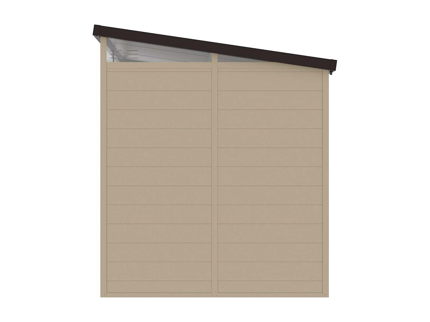 Vente-unique - Casetta da giardino in resina beige e marrone 4,57 mq con pavimento - MINARO