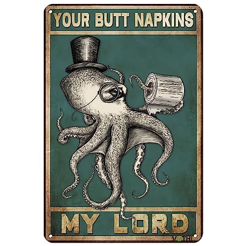 VOTHI Funny Sea Inspired Retro Metal Tin Sign, 8x12 Inch