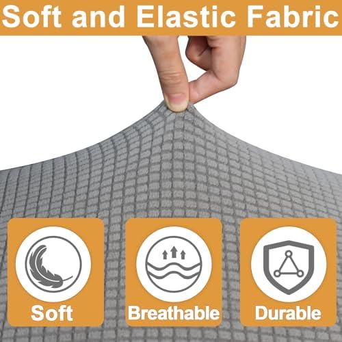 Rv Seat Covers Camper Cushion Covers with 1 Backrest Cover & 1 Bench Cover Rv dinette seat Covers with Anti Slip Strap Machine Wash Stretchable Rv Dinette Cushion Covers for Rv Camper Car Bench