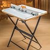 Complete Router Table Package - Lightweight & Sturdy Router Table Kit w/Powder-coated Black Steel Stand, Phenolic Plate, More - Wooden Carpentry Tools & Accessories to Route w/Precision & Ease