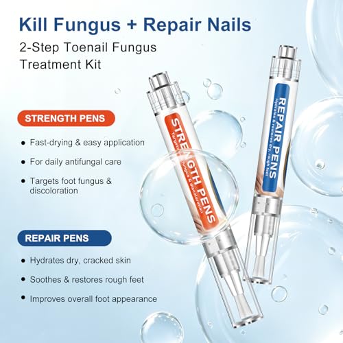 Image of Toenail Fungus Treatment Extra Strength - Fungi Nail Pen, 25% Undecylenic Acid, Fungal Nail Repair Kit for Damaged, Discolored, Yellow,Ingrown, Foot Repair Nails 5PCS