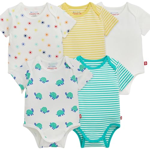 Cloudstretch 5-Pack Bundle | Magnetic Baby Bodysuits Unisex - 2 0-3 Months