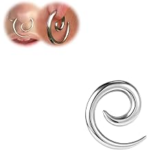 Stainless Steel Ear Weights Gauges, Spiral Earrings Expander Snail Twist Ear Plugs, Earring Stretching Tapers Ear Gauge 2/4/6/8/10g Piercings Jewelry