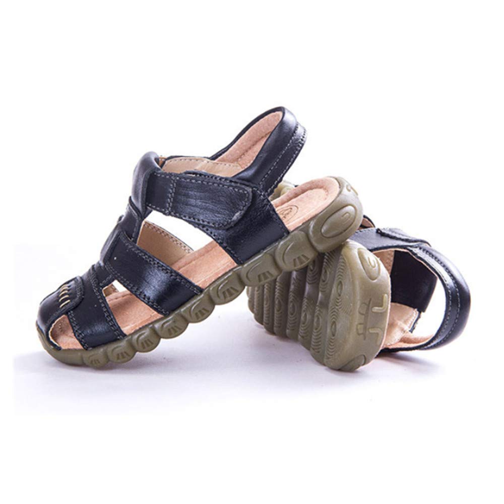 BININBOX Sandali in pelle per Bambini，Ragazzi Chiusi Sandali da Spiaggia Estivi Escursionismo Sport Outdoor Sandali