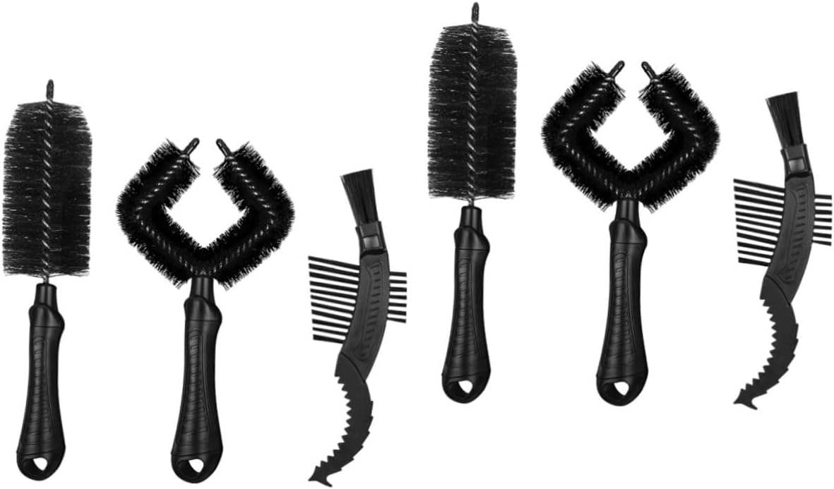 Kisangel 2pcs Compact Comfortable Bike Chain Brush Tire Cleaning Brush Set Chain Cleaner