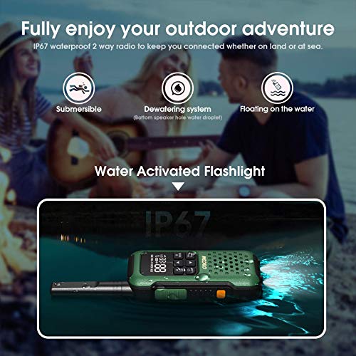 Walkie Talkies For Adults Long Range, Two Way Radios,Camping Waterproof Ip67,Frs, Vox Hands-Free,Noaa Weather Alert 22 Channels, Walkie Talkie For Outdoor, Flashlight & Sos Emergency Lamp, Gocom G9 #TOP2