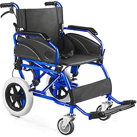AIESI® Silla de Ruedas plegable Ultra-ligera con doble frenado AGILA TRANSIT Cover